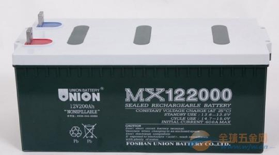 UNION友联蓄电池MX122000 12V200AH 客车房车船舶发电机逆变大功率足容量铅酸电瓶