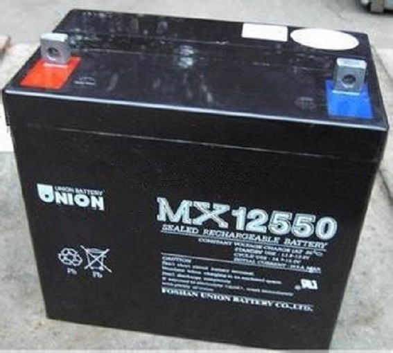 UNION友联蓄电池MX12550 12V55AH UPS监控消防电源