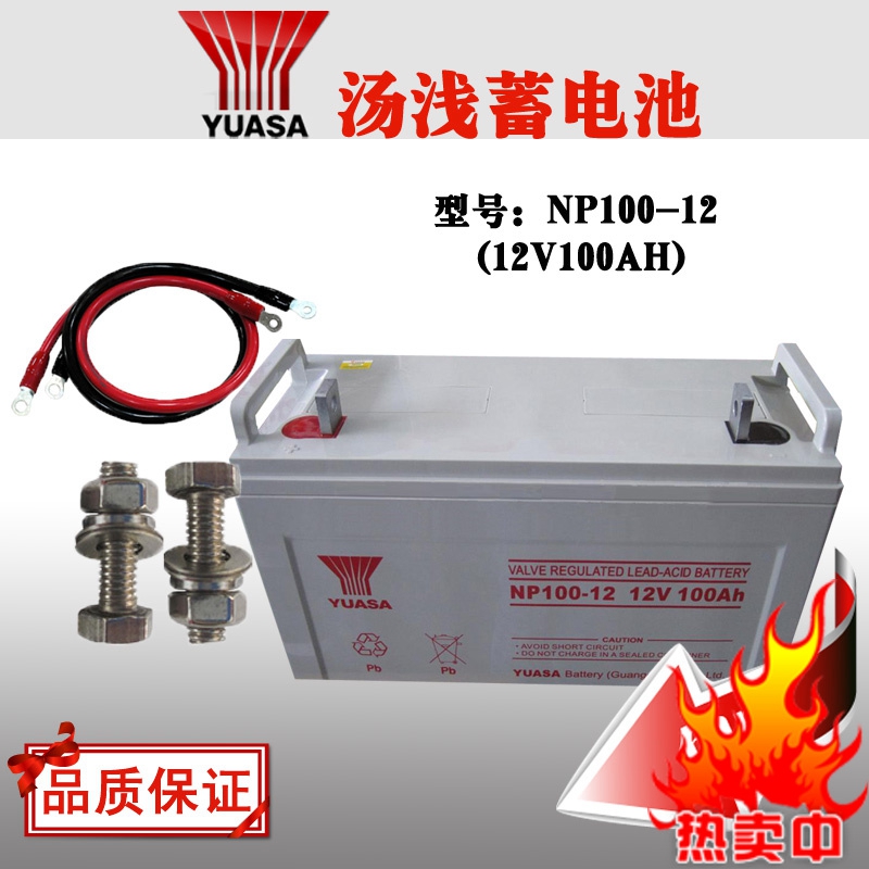 汤浅蓄电池12V100AH直流屏 UPS电源 NP100-12 EPS 太阳能 铅酸免维护 核电站 