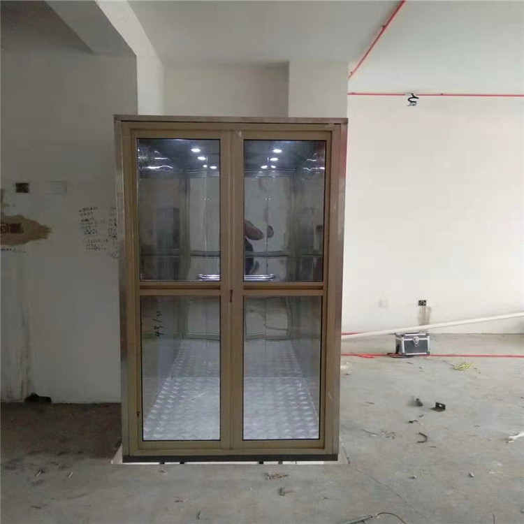 小型别墅电梯_四层观光阁楼电梯定制