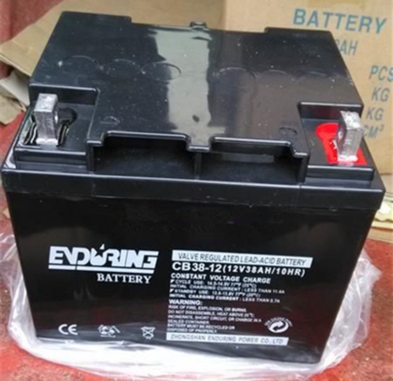 ENDURING恒力蓄电池12V38AH直流屏CB38-12太阳能 铁路 UPS/EPS光伏电瓶专用