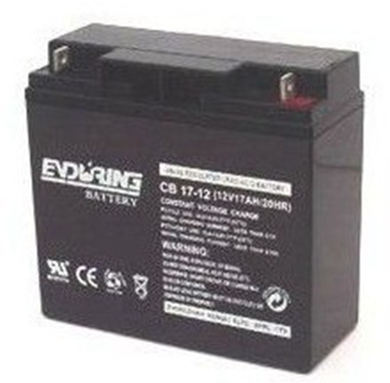 ENDURING恒力蓄电池12V17AH阀控密封CB17-12电力 监控 UPS 铅酸免维护电瓶