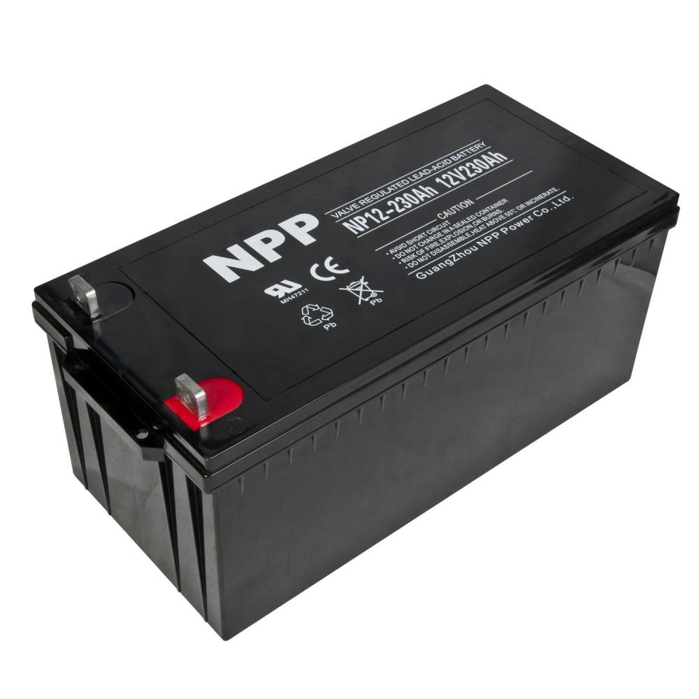 NPP耐普蓄电池NP12-230免维护12V230AH UPS/EPS/直流屏太阳能专用电信医疗核电