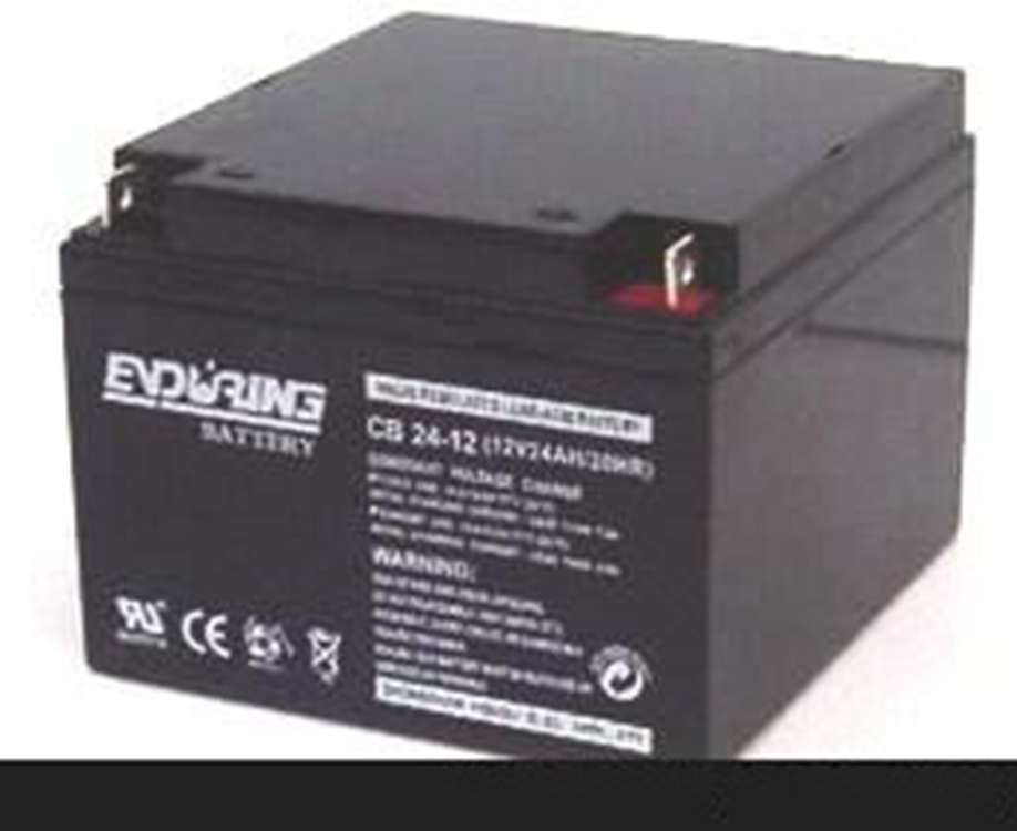 ENDURING恒力蓄电池CB24-12铅酸免维护12V24AH消防 电力 EPS UPS 光伏电瓶