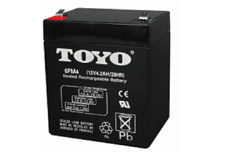TOYO东洋蓄电池6FM4 12V4AH通信 基站 计算机系统UPS不间断电源