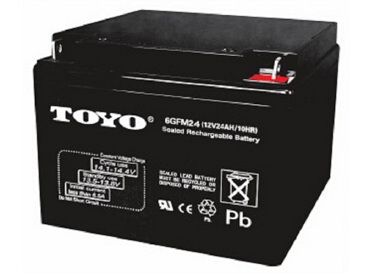 TOYO东洋蓄电池6FM24 12V24AH免维护蓄电池 全国包邮