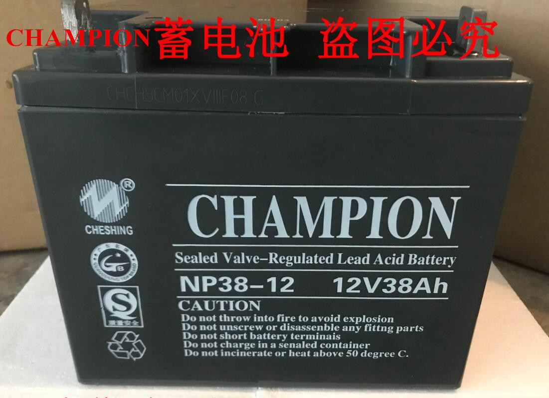 CHAMPION蓄电池NP38-12 12V38AH EPS直流屏专用储能电瓶