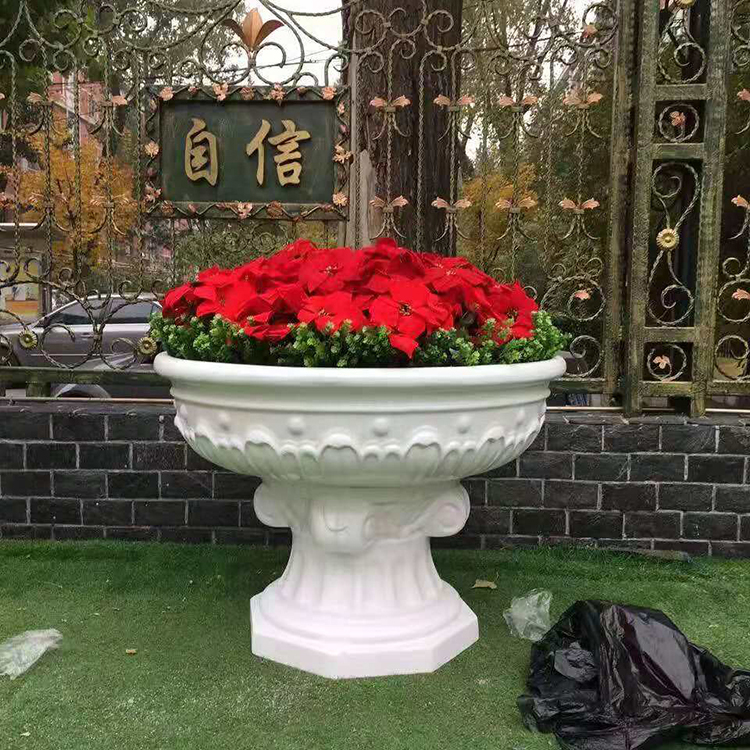 现货出售 玻璃钢花箱 酒店售楼部组合花盆 商场花钵 质量放心
