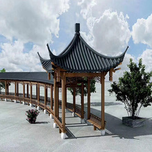 古建长廊定制施工 防腐木长廊报价 厂家直销 品质保证