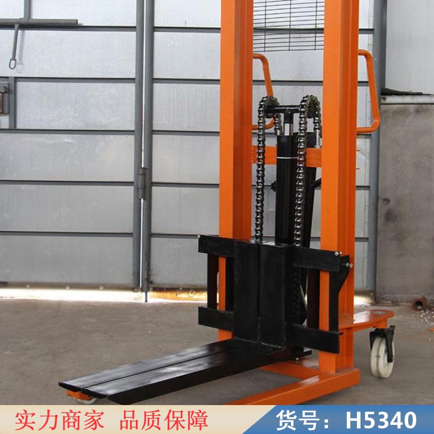 朵麦半电动液压堆高车 迷你电动堆高车 脚踏式堆高车货号H5340