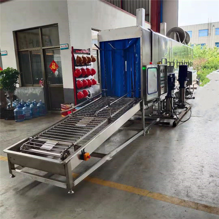 塑料垃圾桶清洗机生产厂家 可上门安装调试的大型容器清洗机 美康牌灭菌型洗筐机