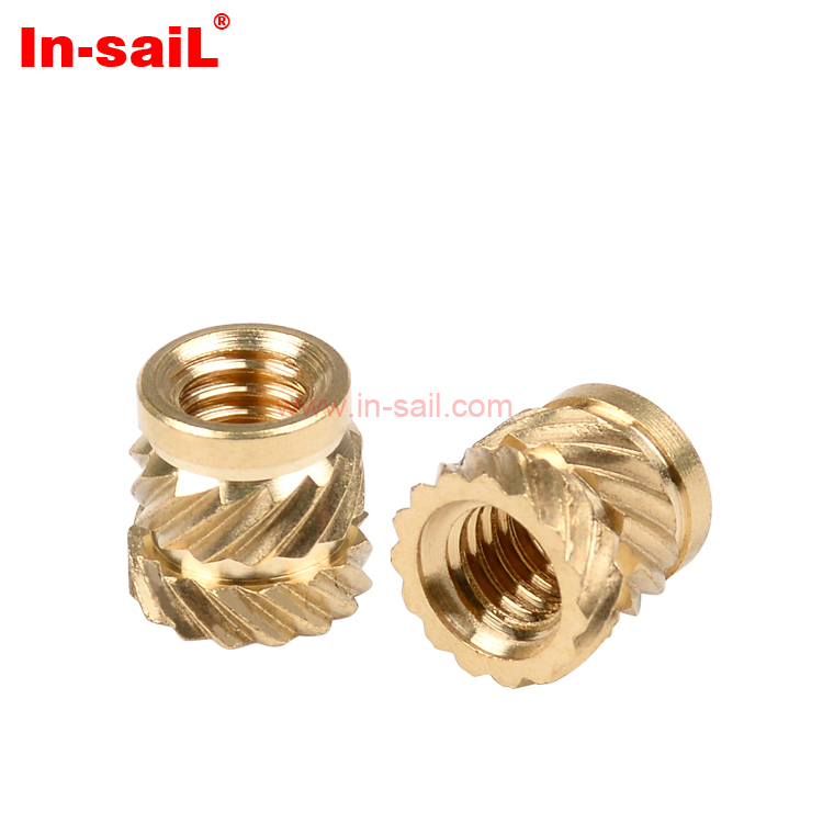 In-saiL【环保材质 耐腐蚀锈蚀】质量保证规格齐全 塑胶专用铜嵌件热熔滚花螺母 