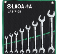 老A（LAOA）8件套开口扳手6-24mm 双开口呆扳手 汽修板子 LA317108