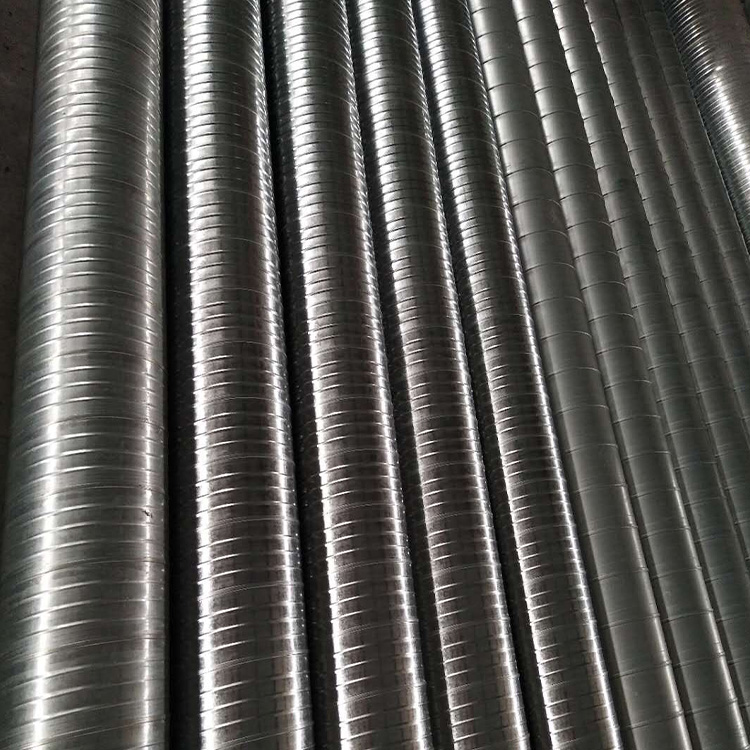白铁皮螺旋管 厨房排烟通风管道 镀锌白铁皮螺旋风管 科瑞环保 欢迎来电咨询