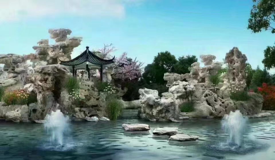 安徽磬航 万吨假山石产地批发 假山设计施工 假山制作 假山工程 