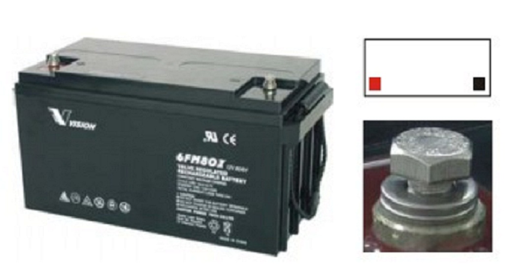 VISION威神蓄电池6FM80-X 12V80Ah 直流屏UPS太阳能用铅酸储能电瓶
