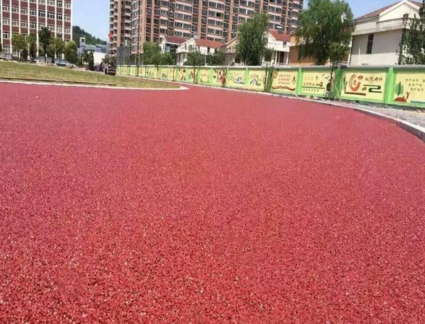 山西生态透水路面价格 工程案例 红色透水地坪供应商