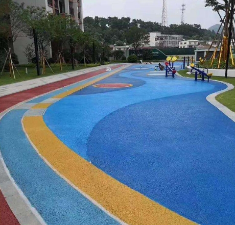 山西艺术透水地坪供应商 红色透水路面 生态环保透水道路 工程材料造价
