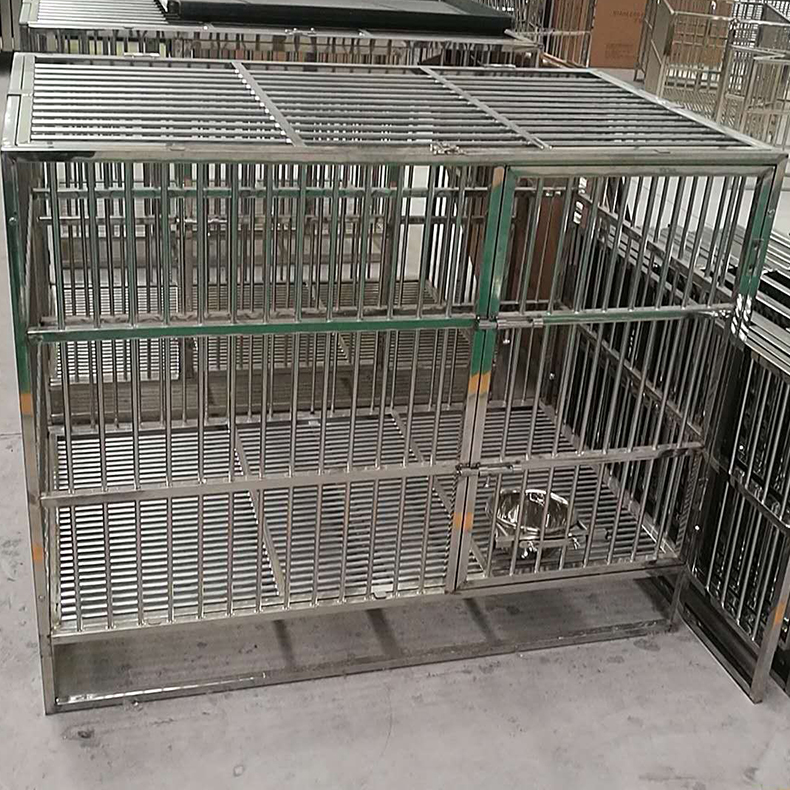 厂家直销不锈钢加大定制款狗笼宠物店家庭饲养拉布拉多苏牧德牧狗笼