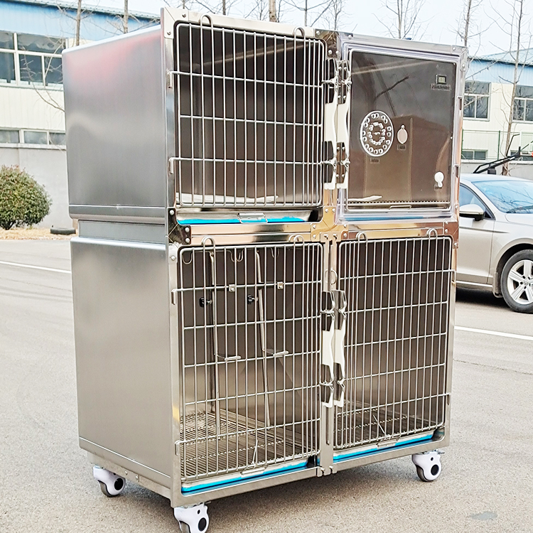 双层四门宠物住院笼氧舱笼电源版下层抽拉挡板变大笼猫狗住院笼