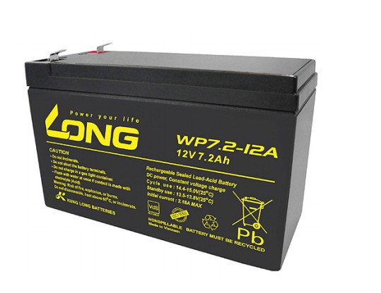 LONG广隆蓄电池WP7.2-12A 12V7.2AH 消防应急太阳能直流屏用