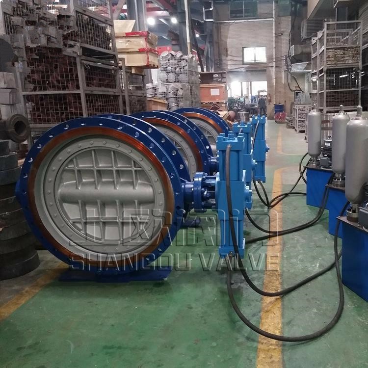 上欧阀门 水电站进水阀门 HD741X/H循环水泵出口液控蝶阀厂家循环水泵出口