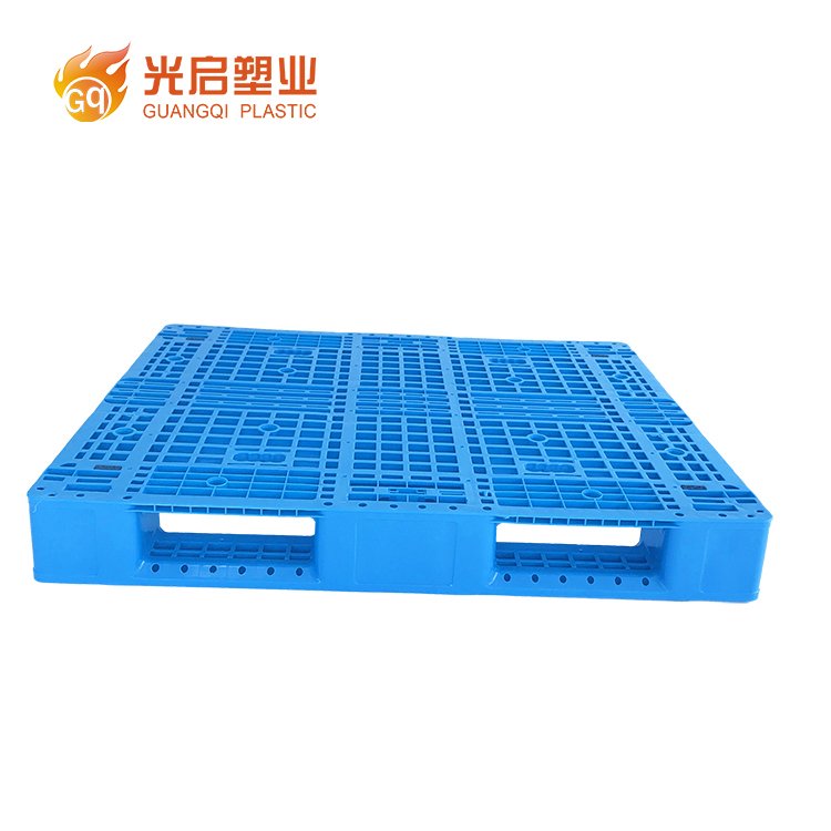 光启全新料上海1210蓝色网格川字蔬菜水果周转塑料托盘批发