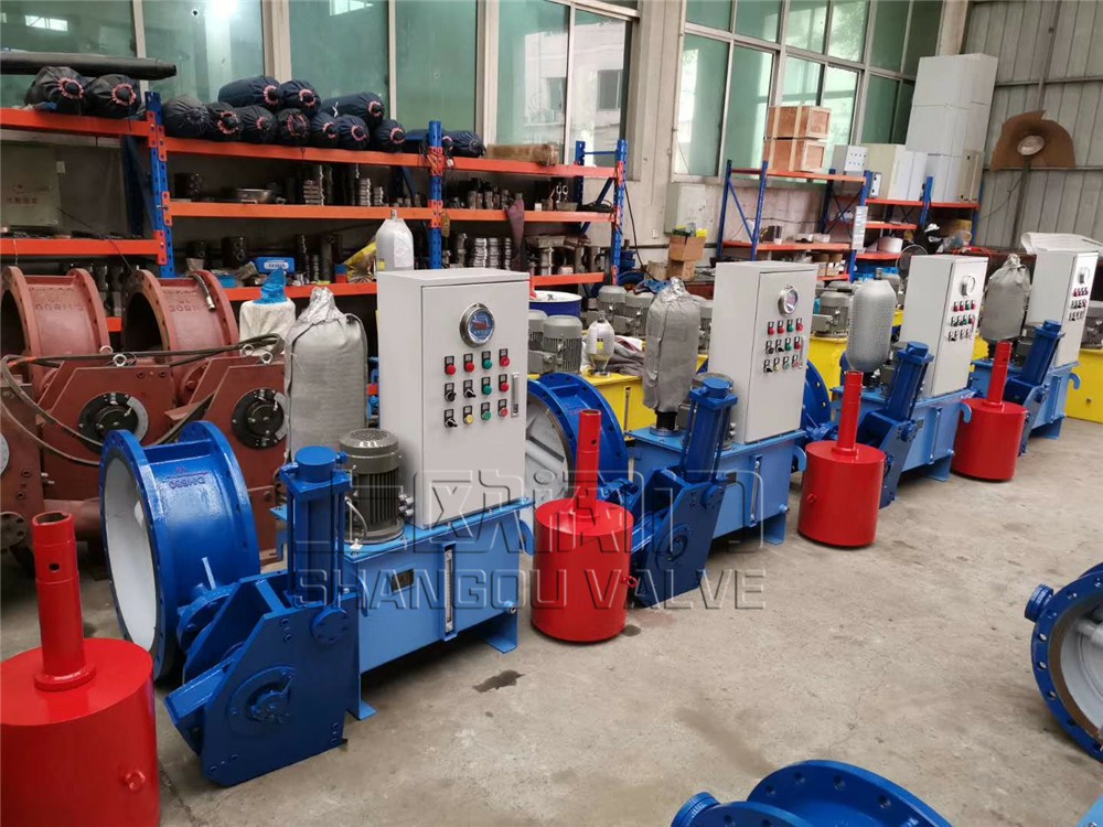 上欧阀门 水电站进水 HD741X/H全液控蝶阀厂家自来水厂泵房