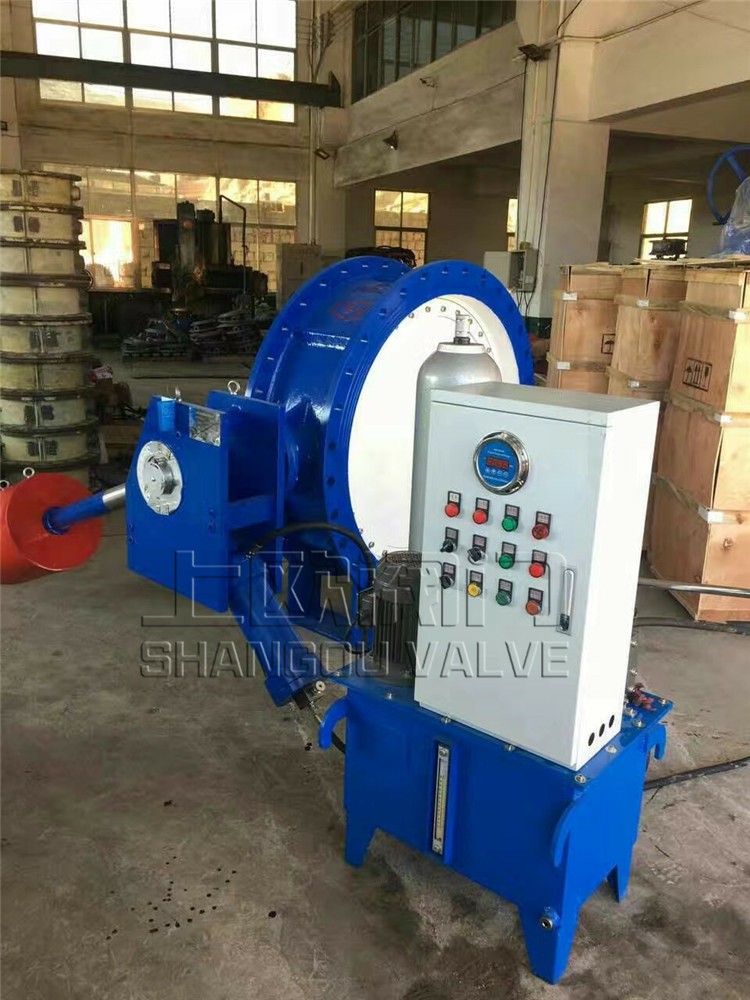 上欧阀门 水轮机进水主阀 HD741X/H储能式液控蝶阀厂家自来水厂泵房