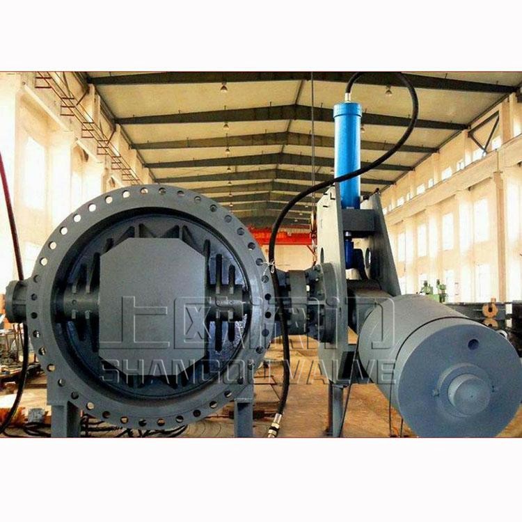 上欧阀门 水电站进水 HD741X/H蓄能器式液控缓闭蝶阀价格循环水泵出口