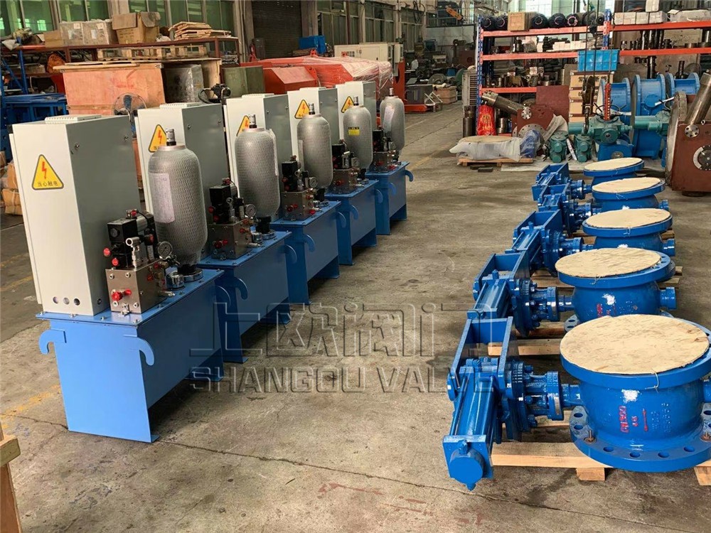 上欧阀门 液控止回偏心半球阀 PQ740F/H液控偏心半球阀缓闭止回防水锤
