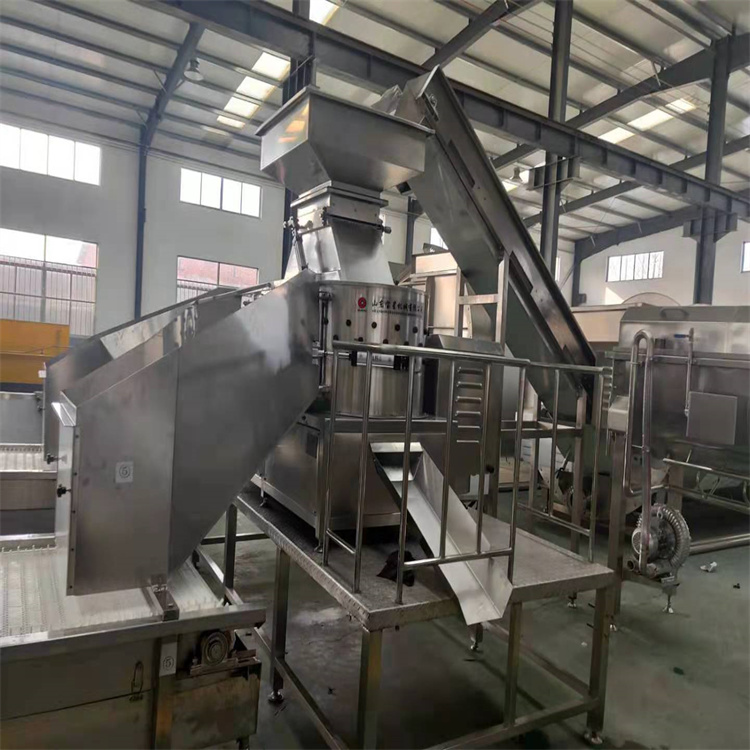 厂家供应鸡爪加工成套设备 鸡爪油炸生产线 鸡爪漂烫脱皮分割流水线