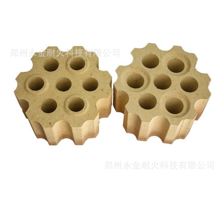 河南新密厂家 供应 7 19 37孔黏土格子砖 可定制黏土 高铝格子砖 