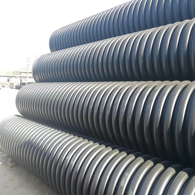 广东hdpe双壁波纹管排污管排水管中空壁缠绕管井筒管钢带管厂家直销