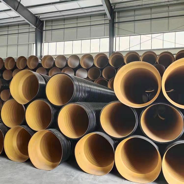 HDPE双壁波纹管 PE塑料管排水排污管