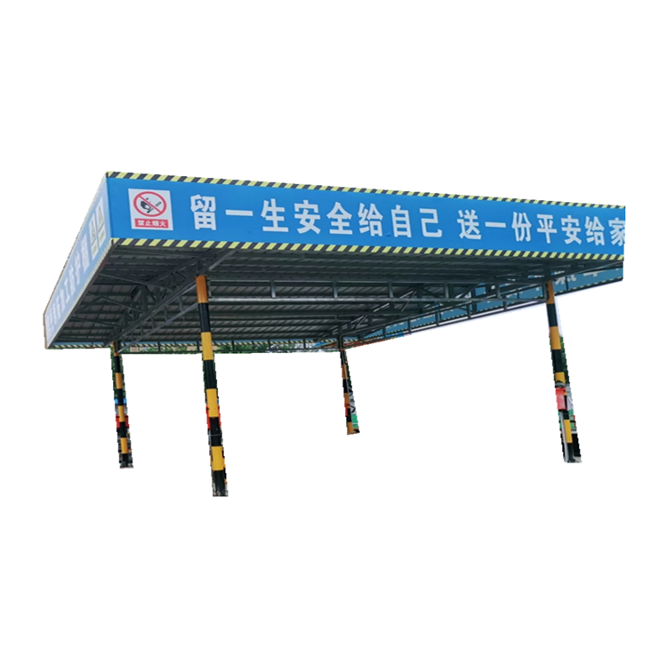 双立柱钢筋棚 永邦建筑 施工安全防护棚 标准化安全通道棚 质量保证合肥