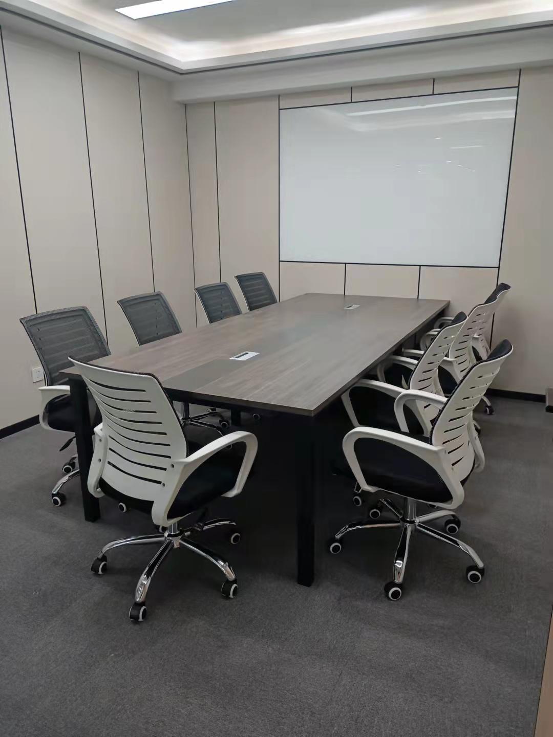 西安 会议桌办公家具大型长桌开会办公桌大板桌长方形小型培训桌简约现代会议室桌椅组合 