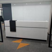 西安 办公前台接待台咨询台收银台简约现代办公室迎宾台前台桌办公家具公司吧台