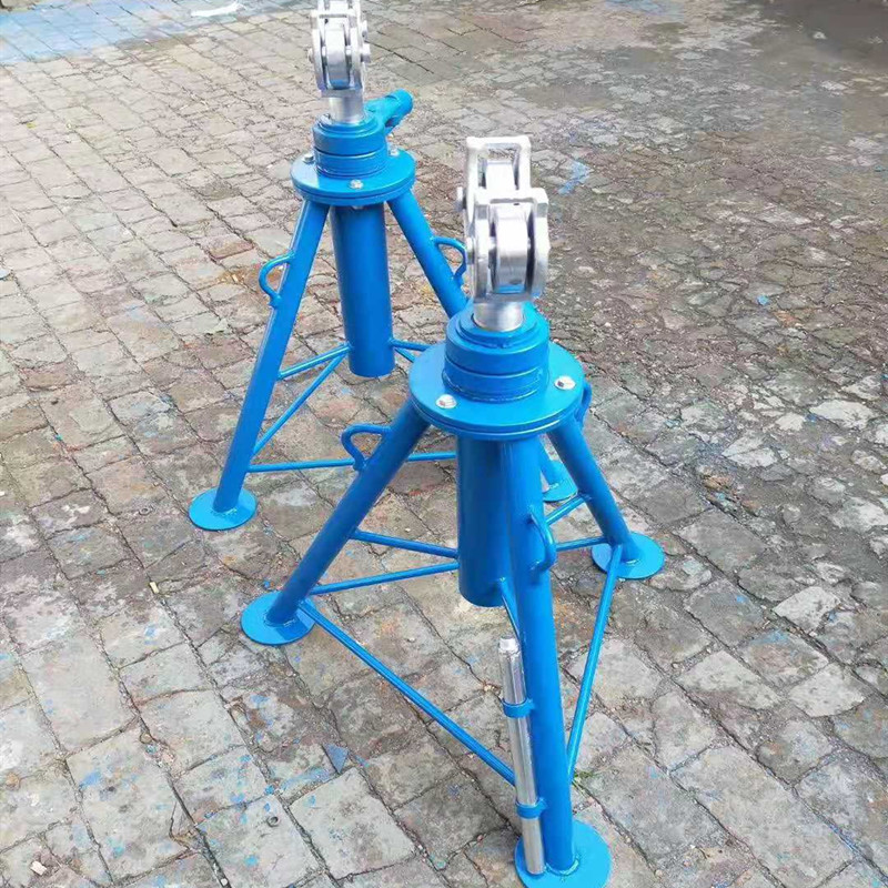 棘轮螺旋三角架光钎光缆液压升降放线器