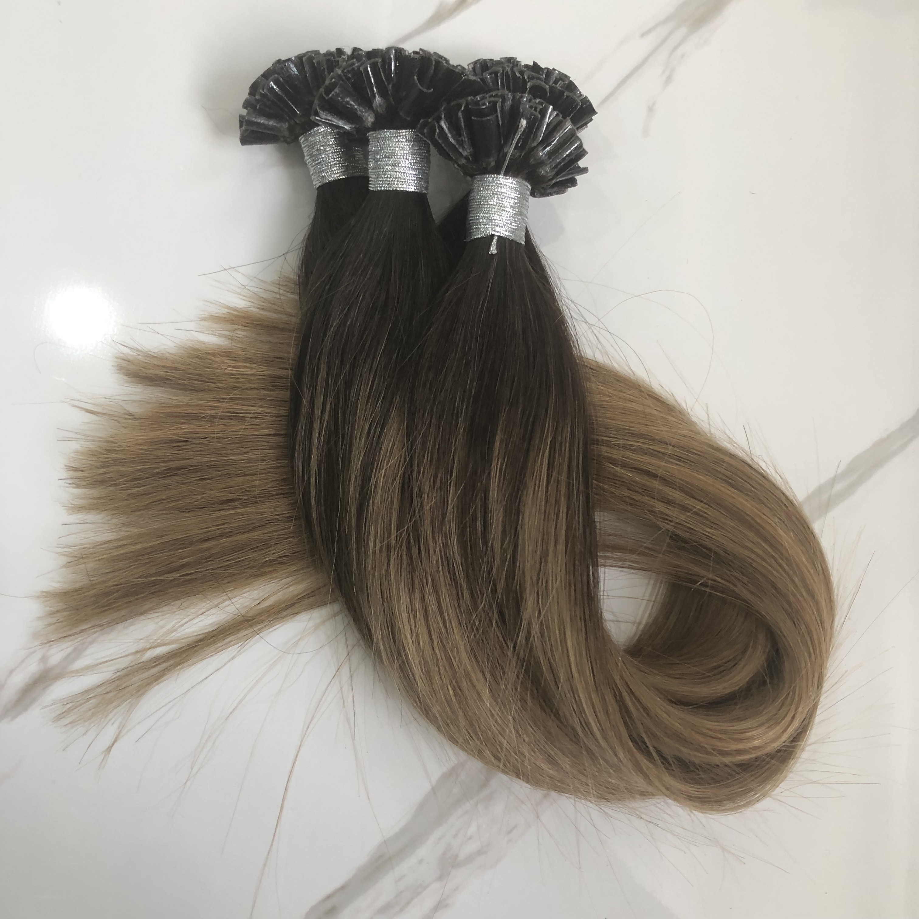 指甲发发U tip hair 无痕接发库存 大量库存现货 厂