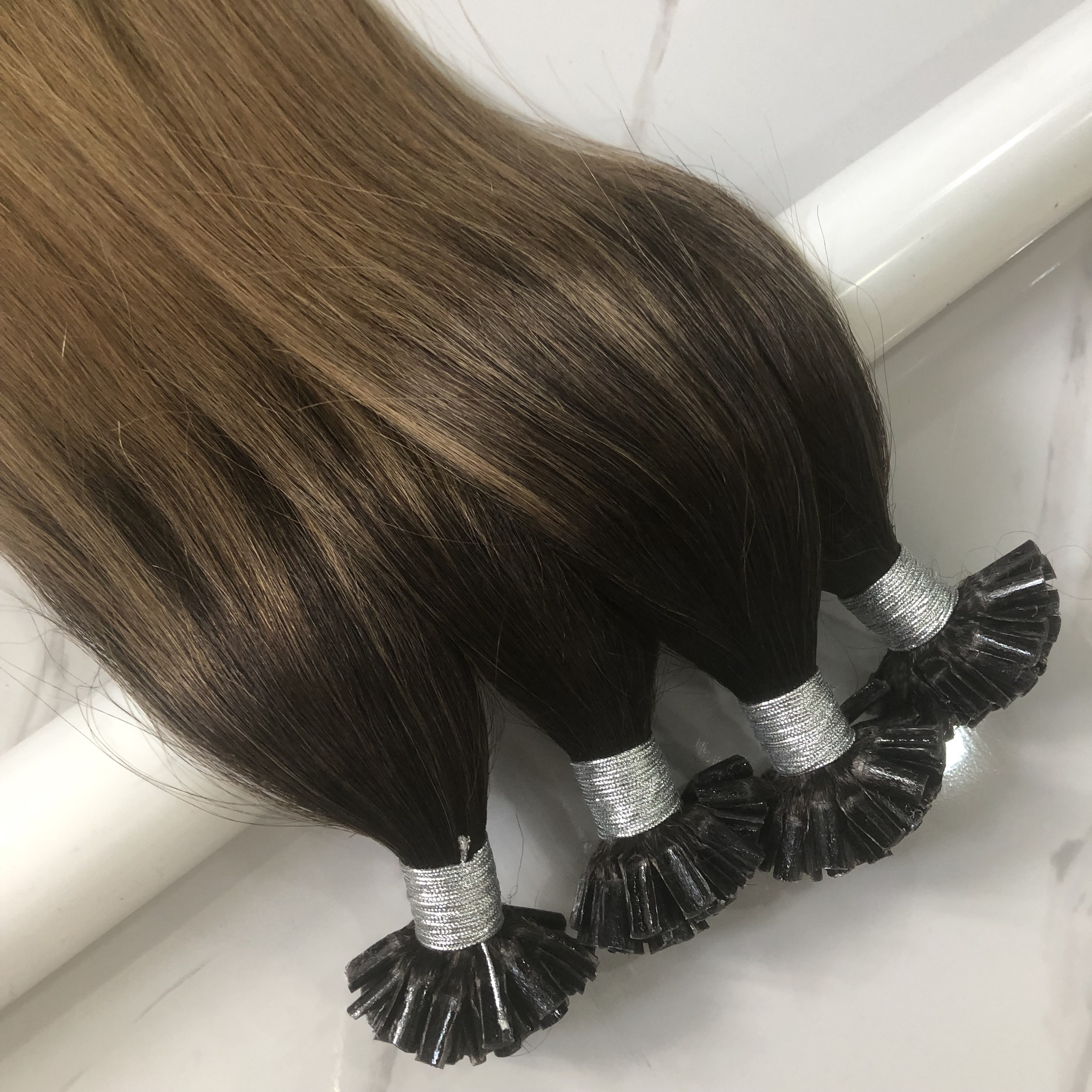 真人发human hair发把隐形发束 接发束 挑染色花色T加间色 生产厂家