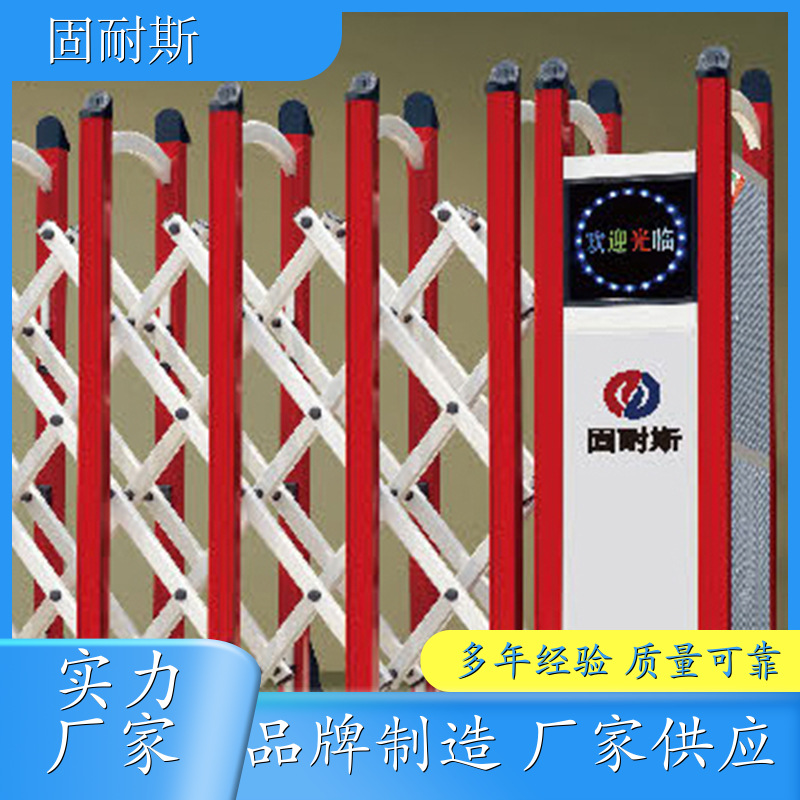 不锈钢自动伸缩大门 电动门伸缩门 电动道口栏门 遥控操作性能稳定 厂