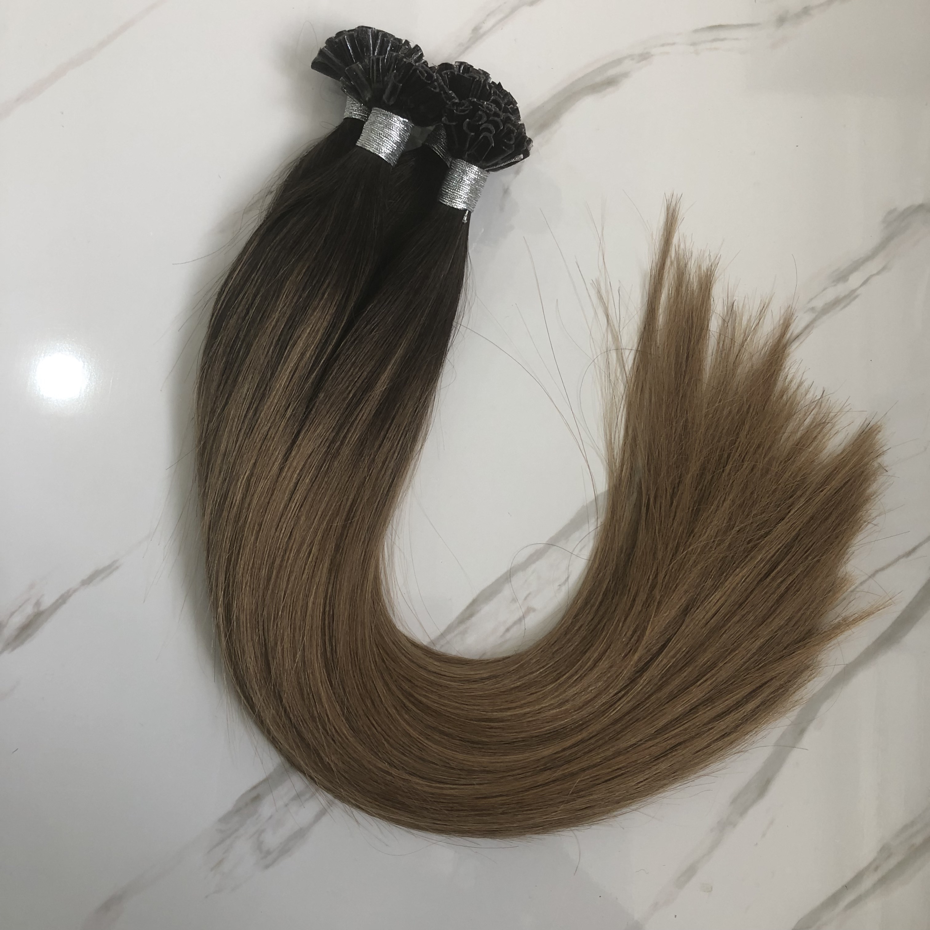 指甲发发U tip hair 花色染色真人发接发 颜色多样 多少钱