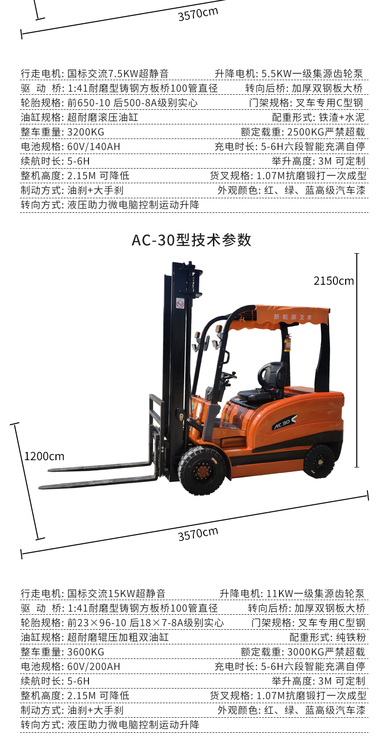 Multifunctional stacker truck, mining yard warehouse loading and unloading, lifting cargo transportation, pure electric forklift