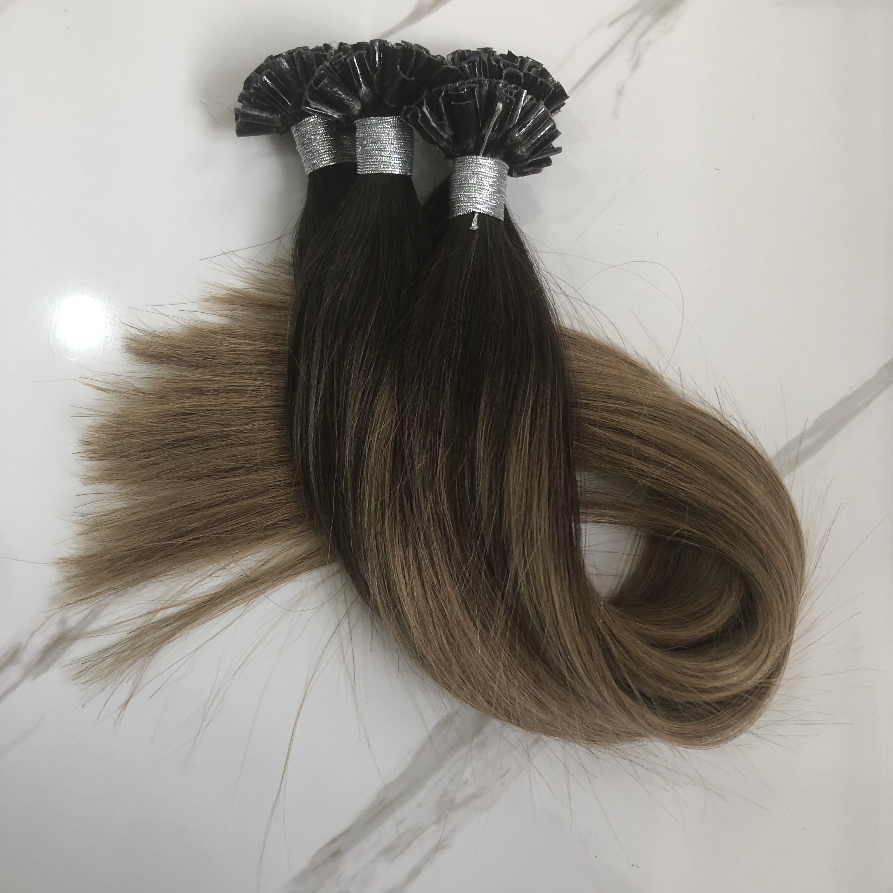 真人发human hair发把隐形发束 花色染色真人发接发 大量库存现货 价格