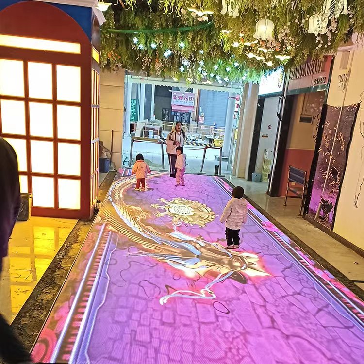 地砖LED屏采用加固设计能够承受高重量应对车辆人群踩踏承重耐用