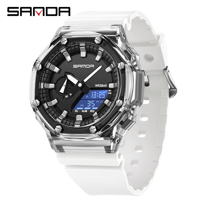 三达外贸跨境电子表多功能闹铃学生手表3341潮流炫酷电子手表批发
