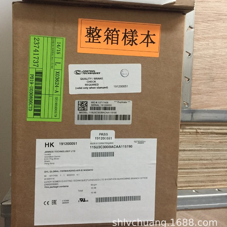 艾默生CT无刷交流伺服电机115U3C300CACAA115190