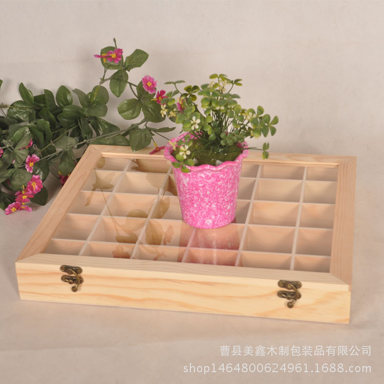 简易时尚透明玻璃翻盖茶叶礼品盒 多肉分格茶叶小袋绿茶包装盒