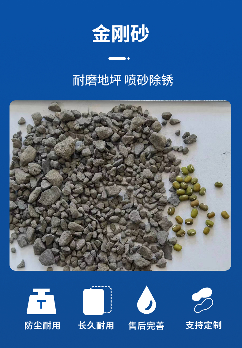 Long term supply of high hardness natural diamond sand with low dust, diverse specifications, and free sample sending